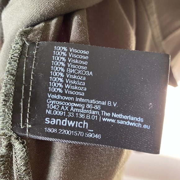 Sandwich_ Olive Collared Shirt w/ Cuffs, Tunic - Picture 8 of 8